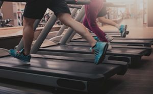 sign up now - running on a treadmill